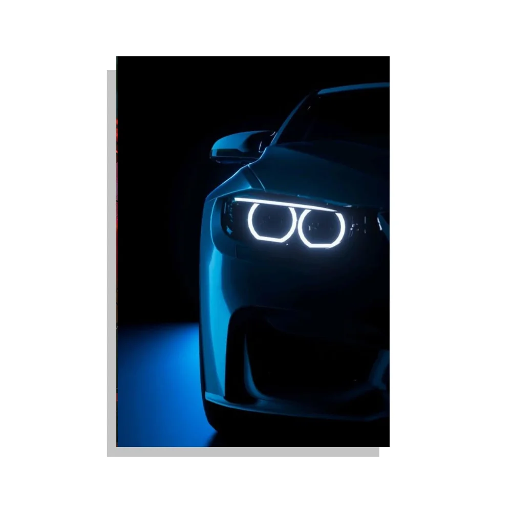 Djane Studio Neon Wall Frame | Acrylic Neon Car Frame for Living Room, Bedroom, Office & Gaming Room | Modern Home Décor | Pack of 1 | Size 12x18 Inch